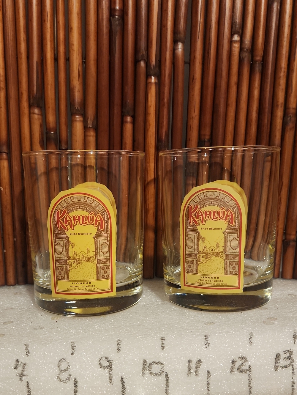 Branded Yellow Label Double Rocks Glasses - Set of 2
